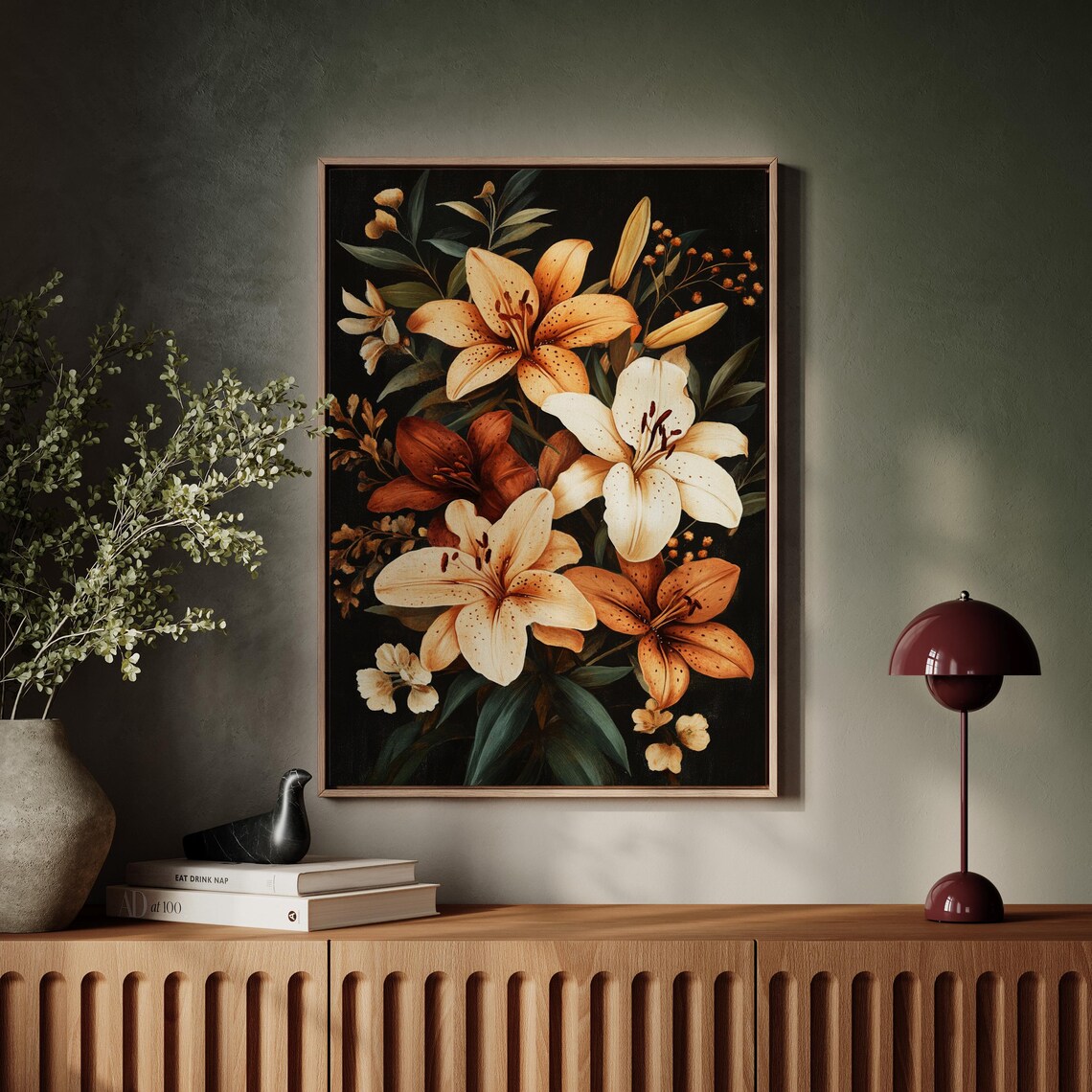 Elegant Lily Bouquet Vintage Botanical Art Print - Image 6