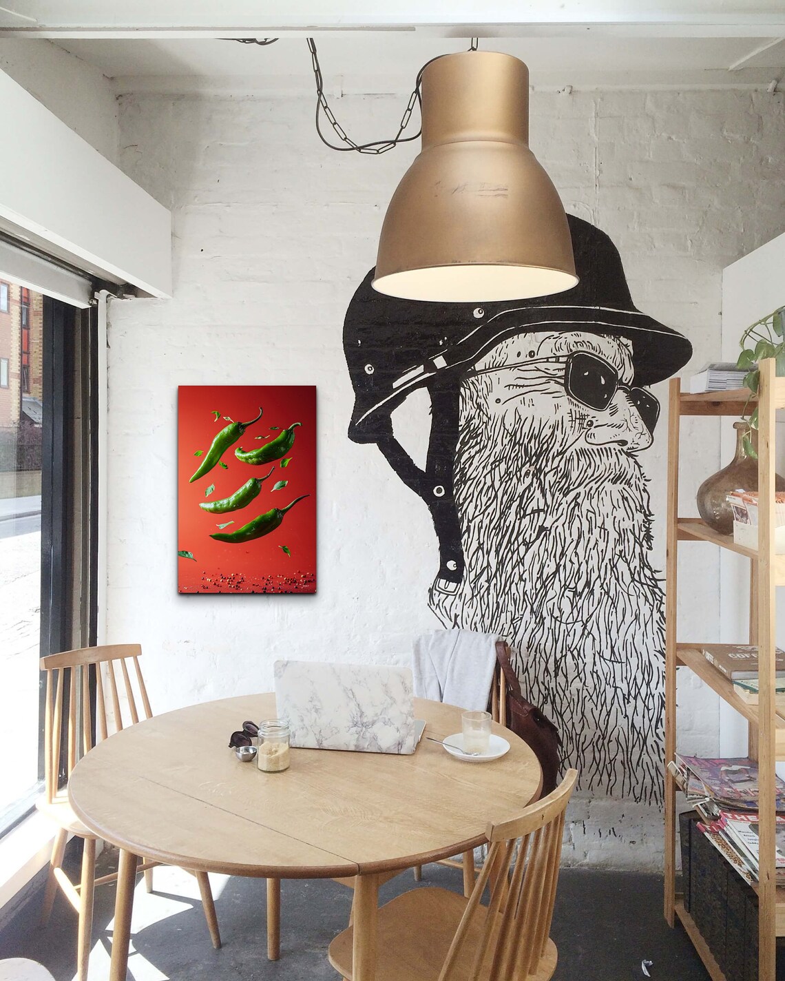 Green Chili Peppers Kitchen Food Art Print - Image 6