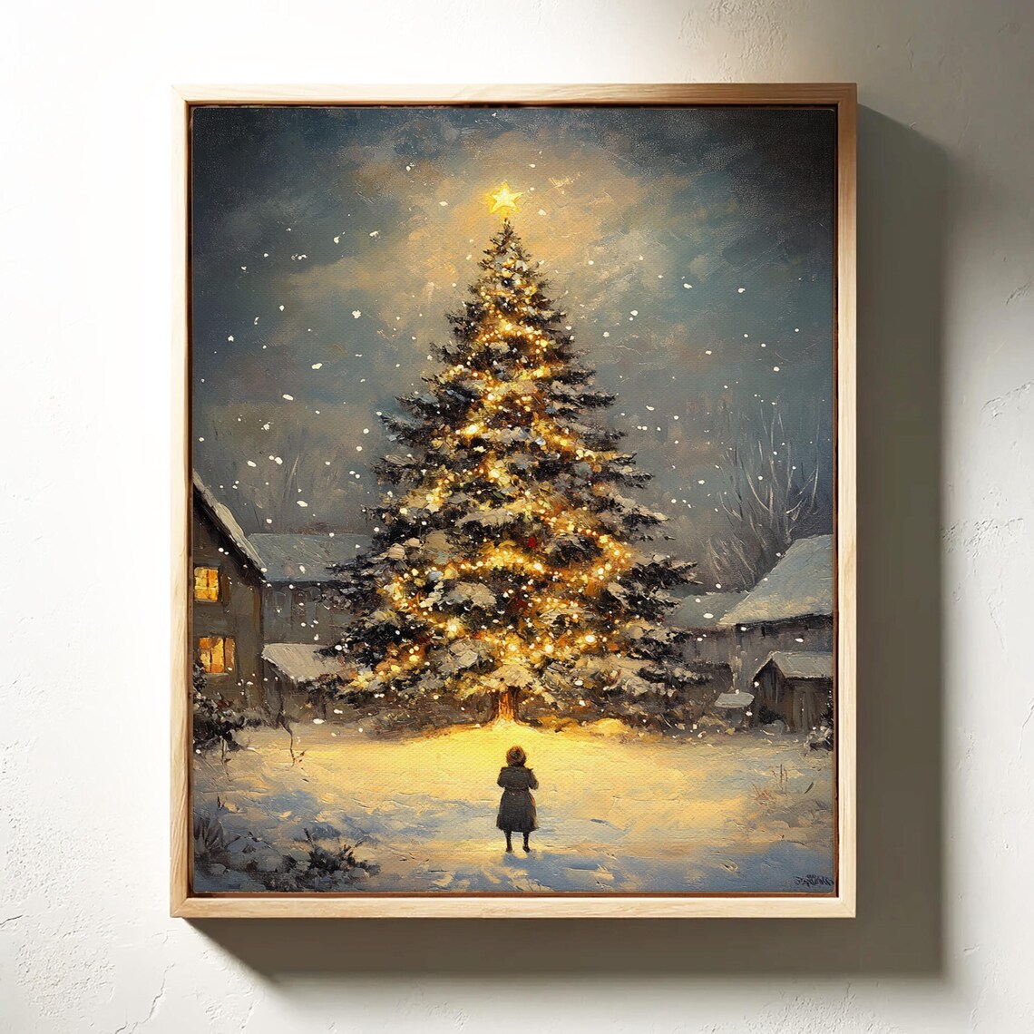 Enchanting Christmas Tree - Snowy Winter Night - Image 3