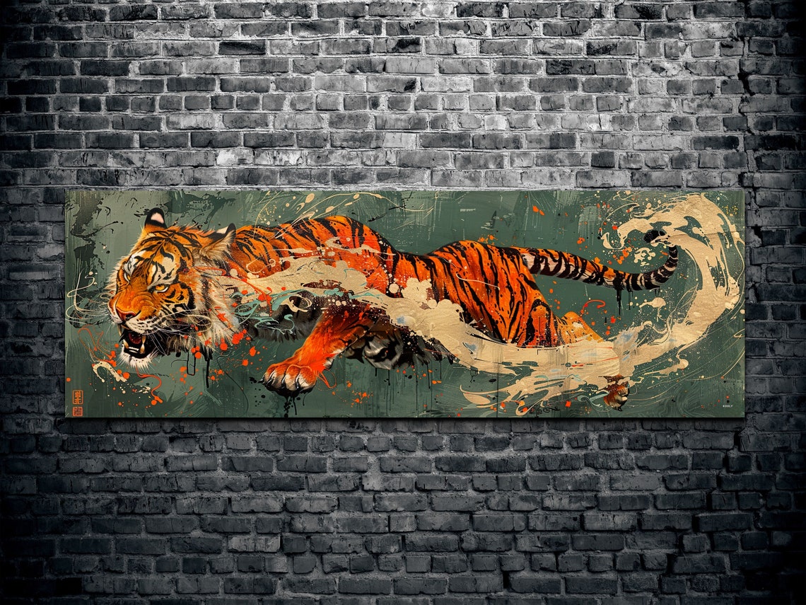 Bengal Tiger Japanese Art Style Poster - Image 2