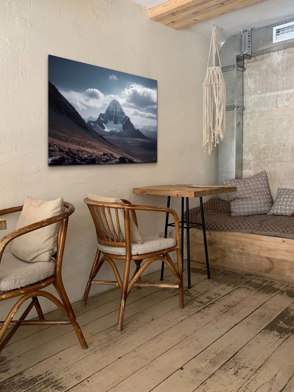 Mount Kailash Tibet Snow Capped Pyramid Peak Landscape Wall Art - Image 5