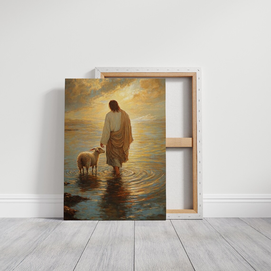 Jesus Walking With Lamb, Christian Faith Decor - Image 5