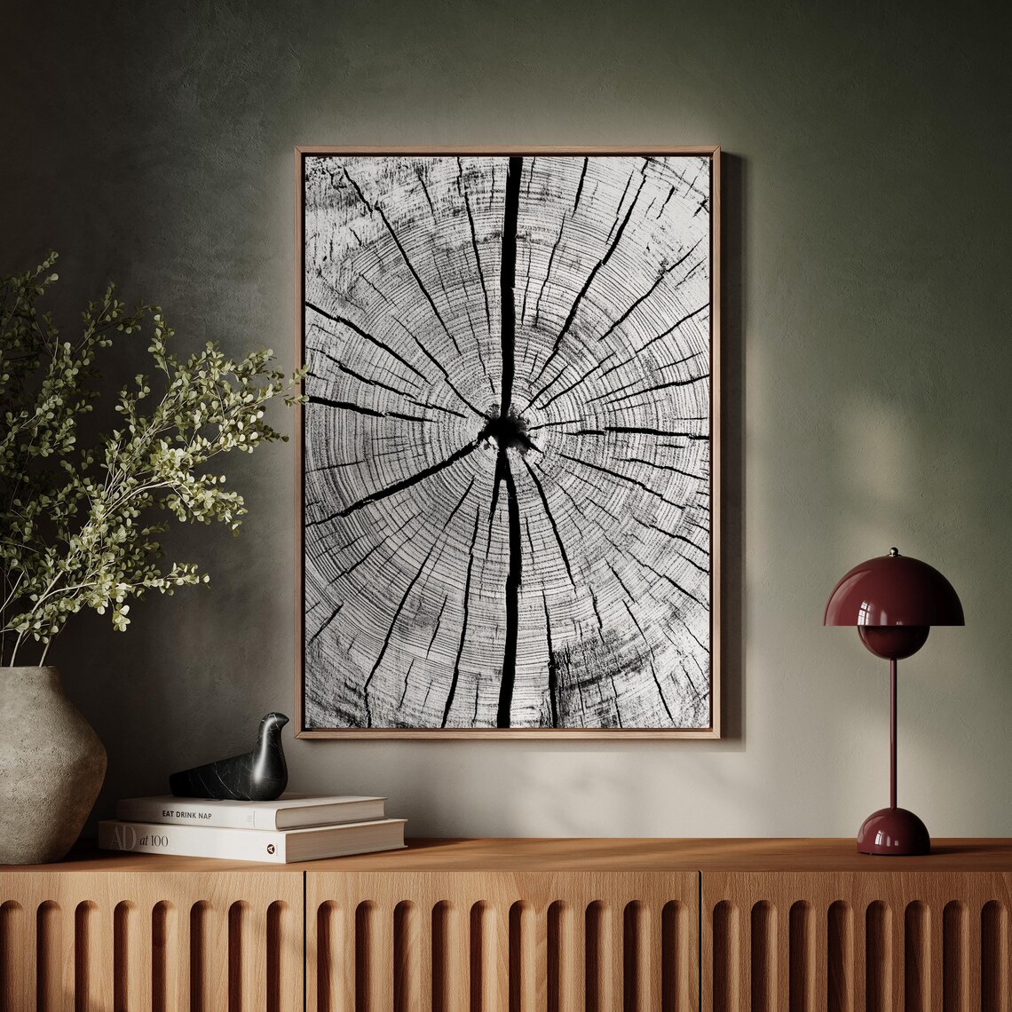 Tree Ring Wall Art, Minimalist Natural Decor - Image 5