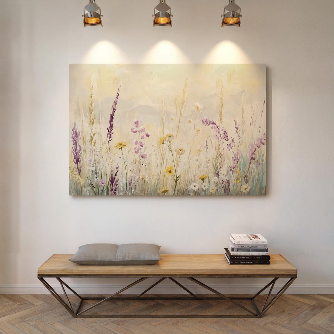 Pastel Wildflower Meadow Purple Lupines Soft Botanical Poster - Image 5