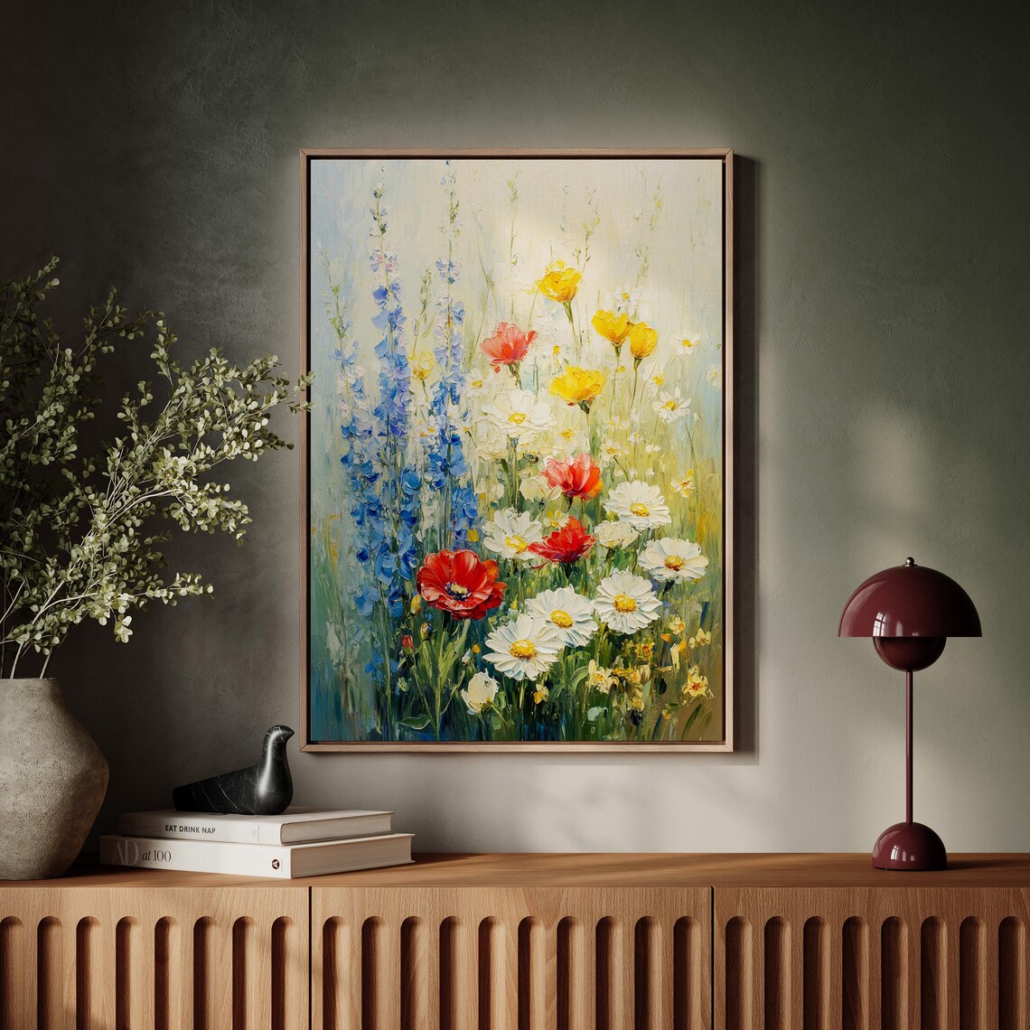 Wildflower Meadow Art Print, Rustic Nature - Image 6