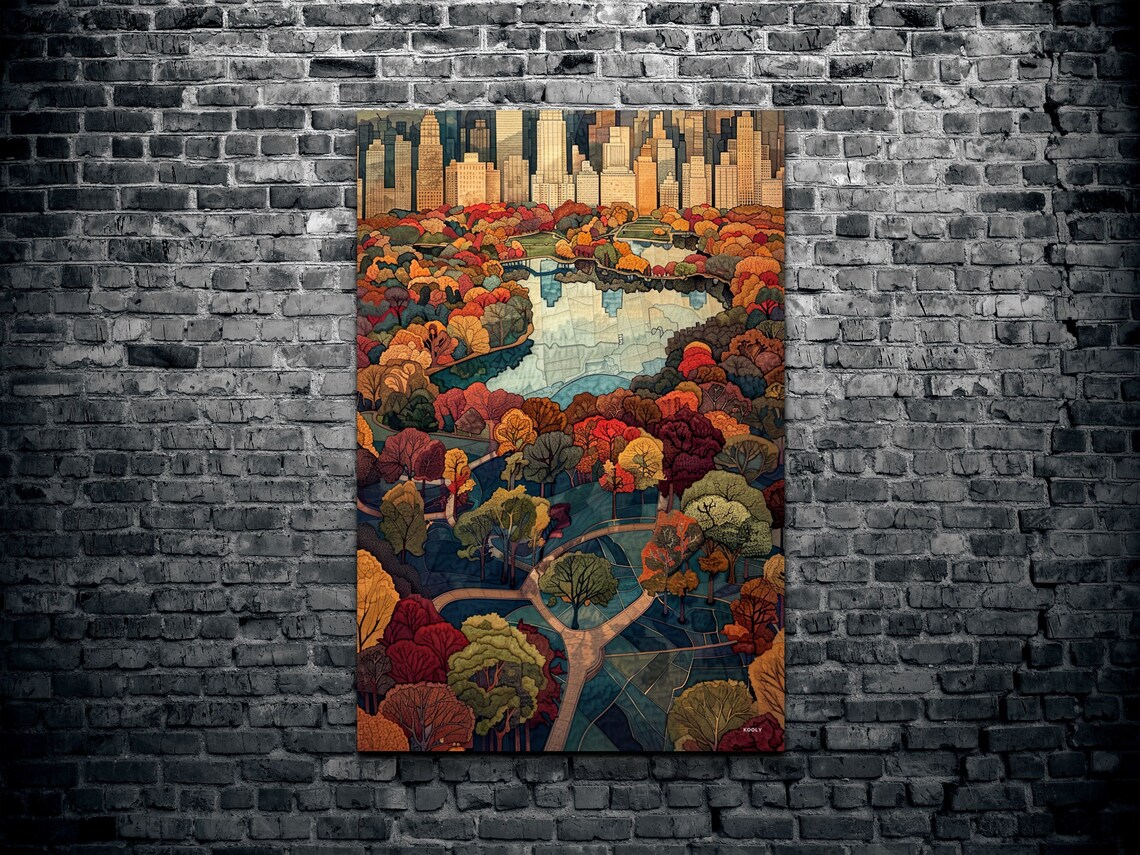 Central Park New York City Mid-Century Art Print - Image 2