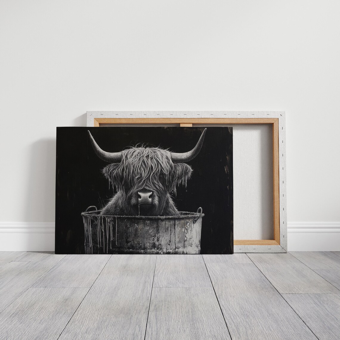 Highland Cow, Rustic Modern Farmhouse Art Print - Image 7