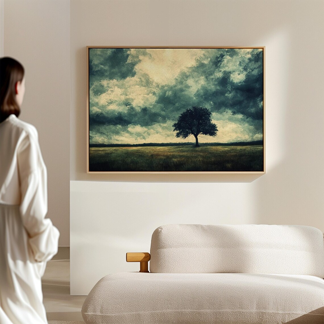 Moody Tree, Dramatic Stormy Sky Wall Art Print - Image 3