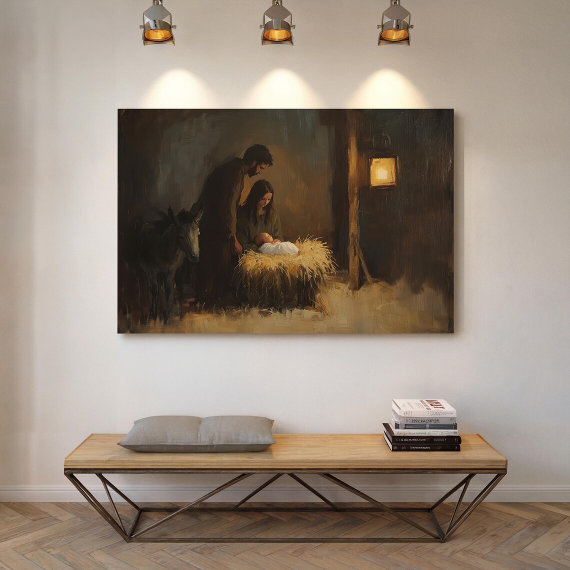 Christian Nativity, Jesus In The Manger Art Print - Image 4