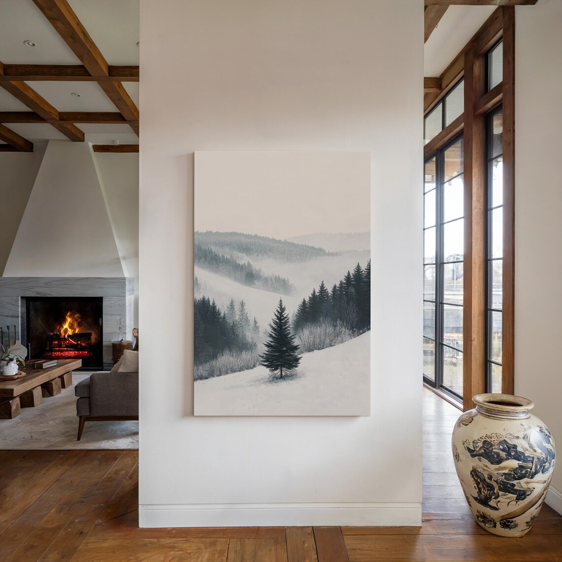 Snow Crusted Christmas Trees, Farmhouse Christmas Decor - Image 5