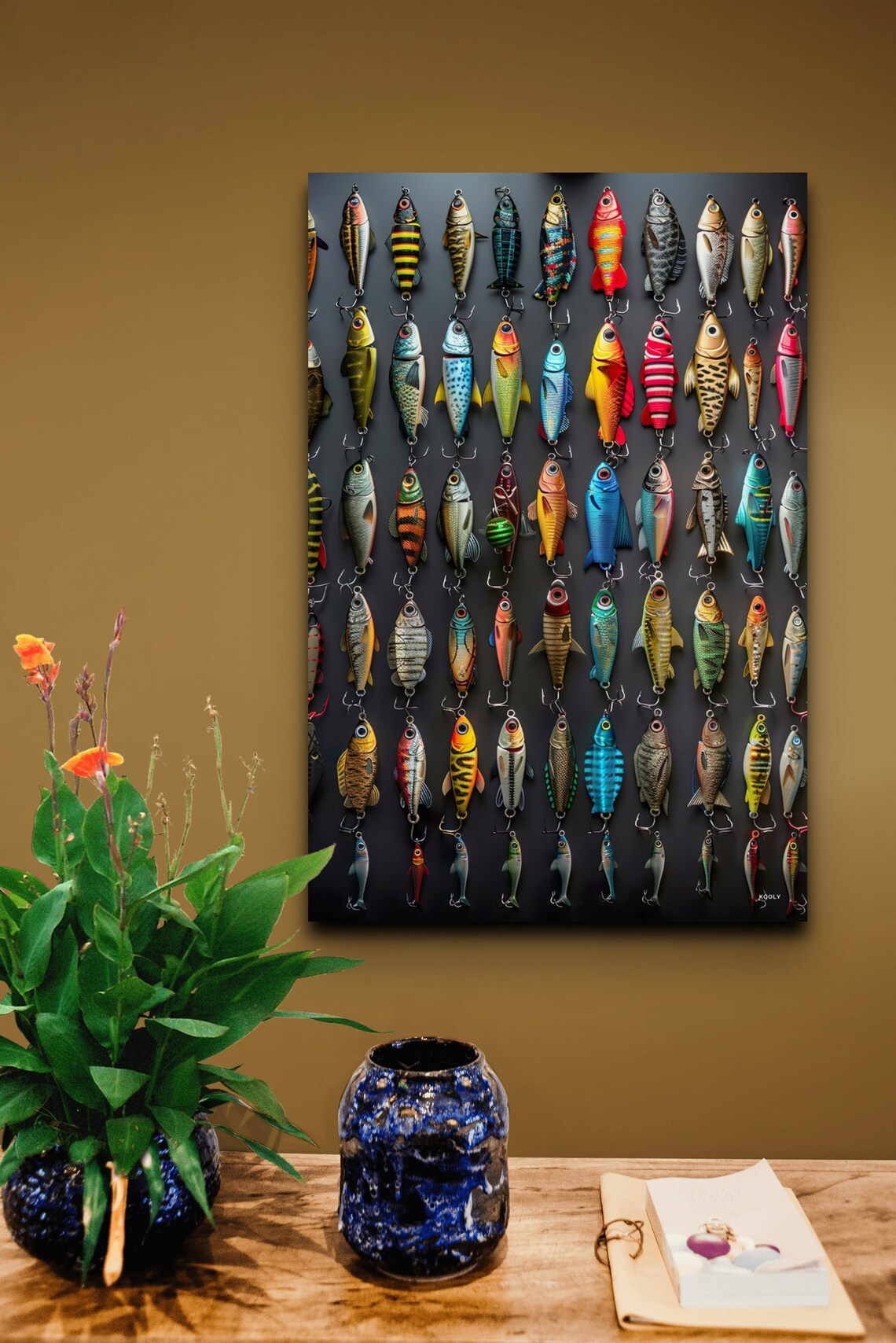 Fishing Lures Art Print, Man Cave and Lake Decor - Image 4