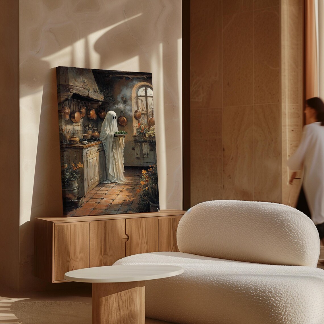 Cozy Rustic Kitchen Ghost, Haunted Farmhouse Scene - Image 3