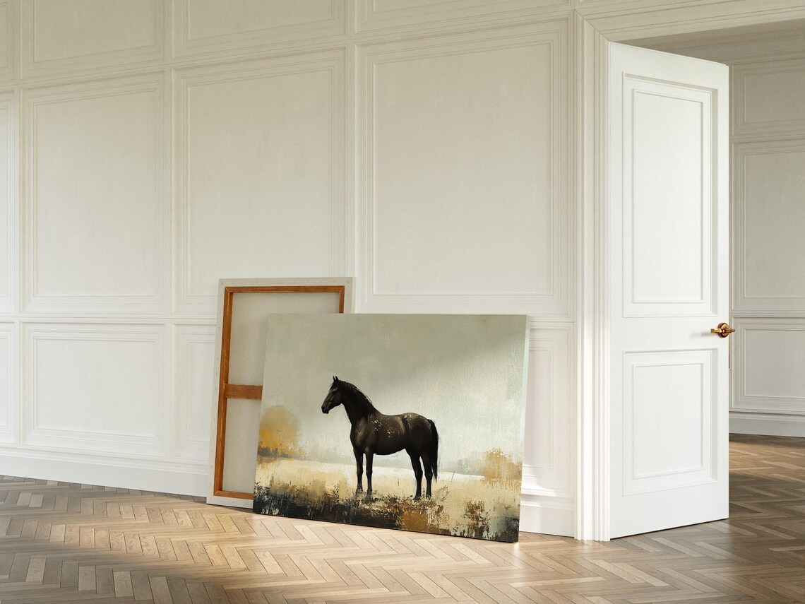 Majestic Horse Rustic Farmhouse Art Print - Image 2