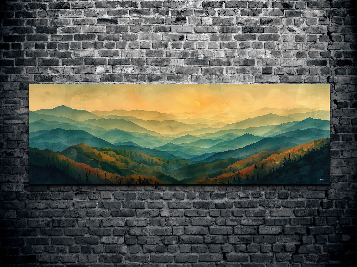 Smokey Mountain Mid-Century Modern Panorama - Image 2