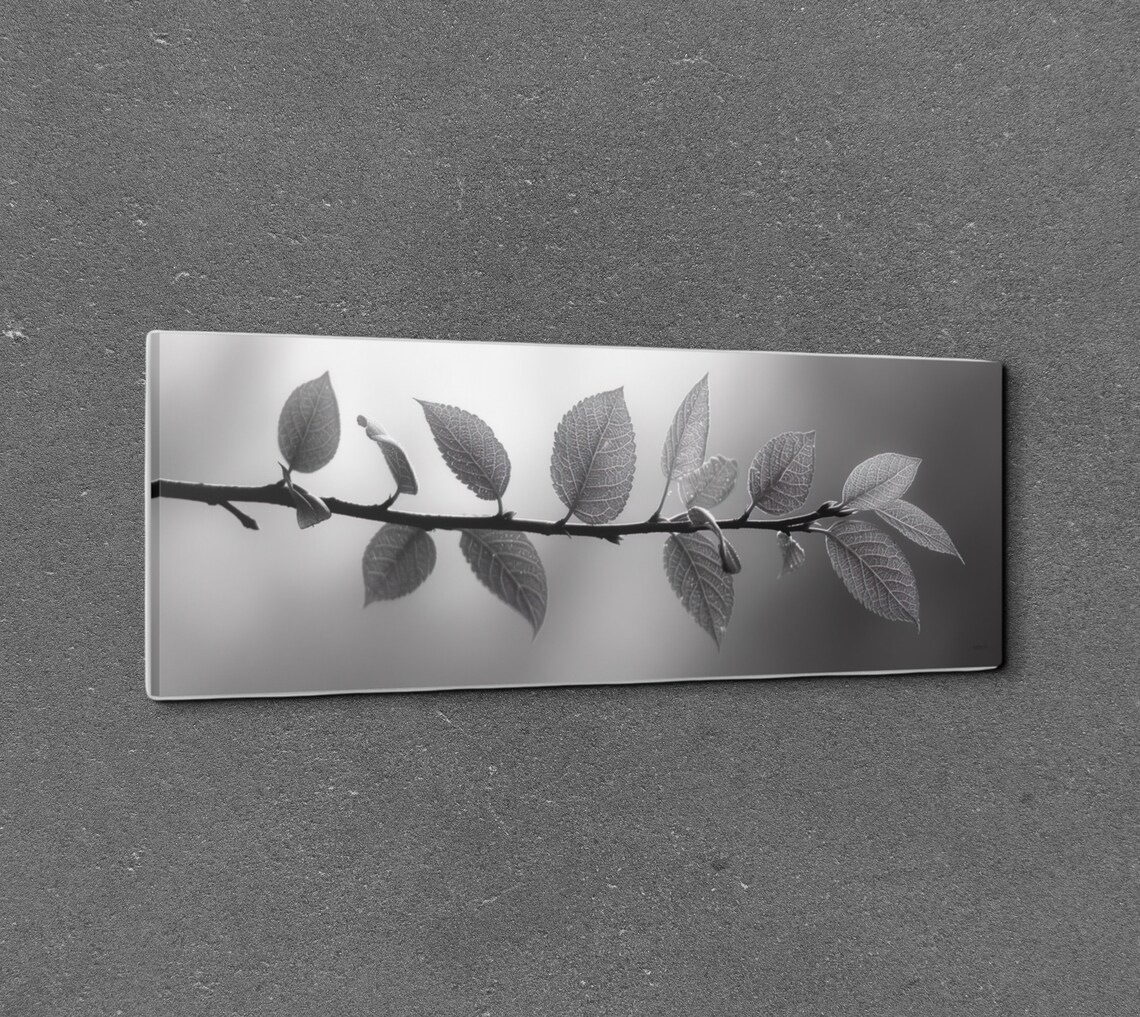 Minimalist Eucalyptus Leaves on Rustic Wood, Art Print - Image 7