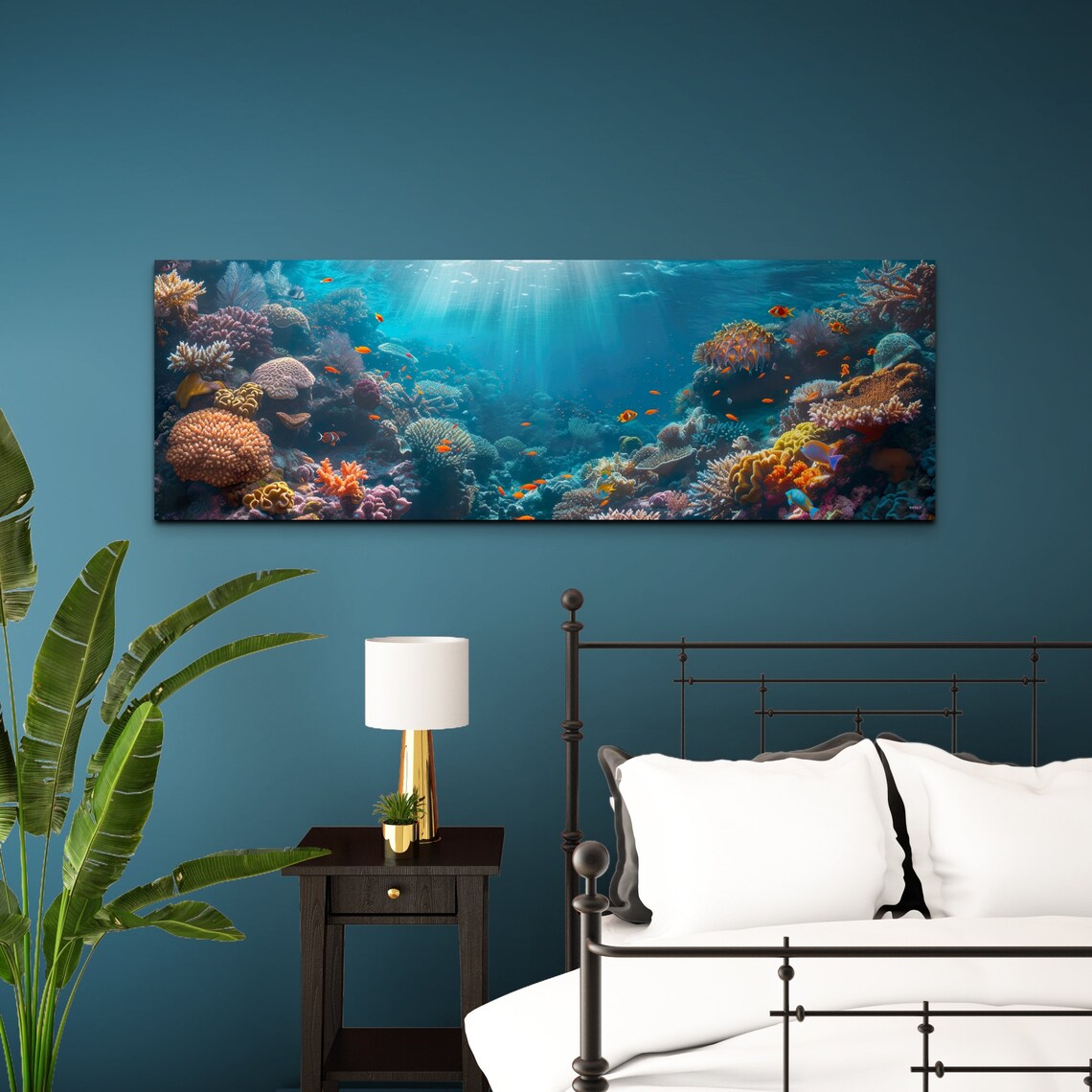Coral Reefs Wall Art Print Scenery Decor Gallery Wrap Stretched Wall Decor On Ready To Hang Panoramic - Image 6