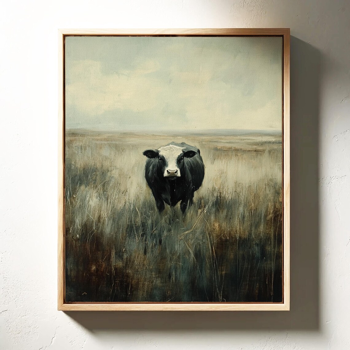 Moody Cow Art Print, Rustic Farmhouse Animal Decor - Image 4