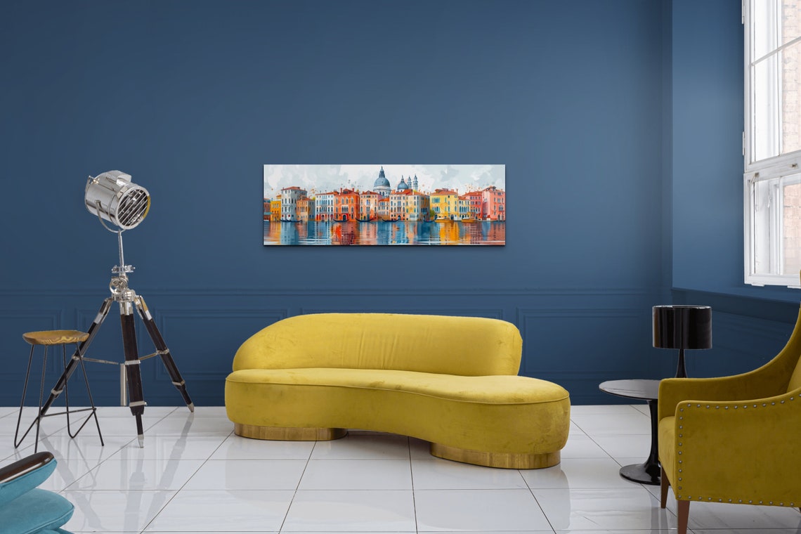 Colorful Venice Italy Landmark Boat River Oil Painting Watercolor Wall Art Calming Poster Print Homeoffice Room Decor Gifts - Image 6