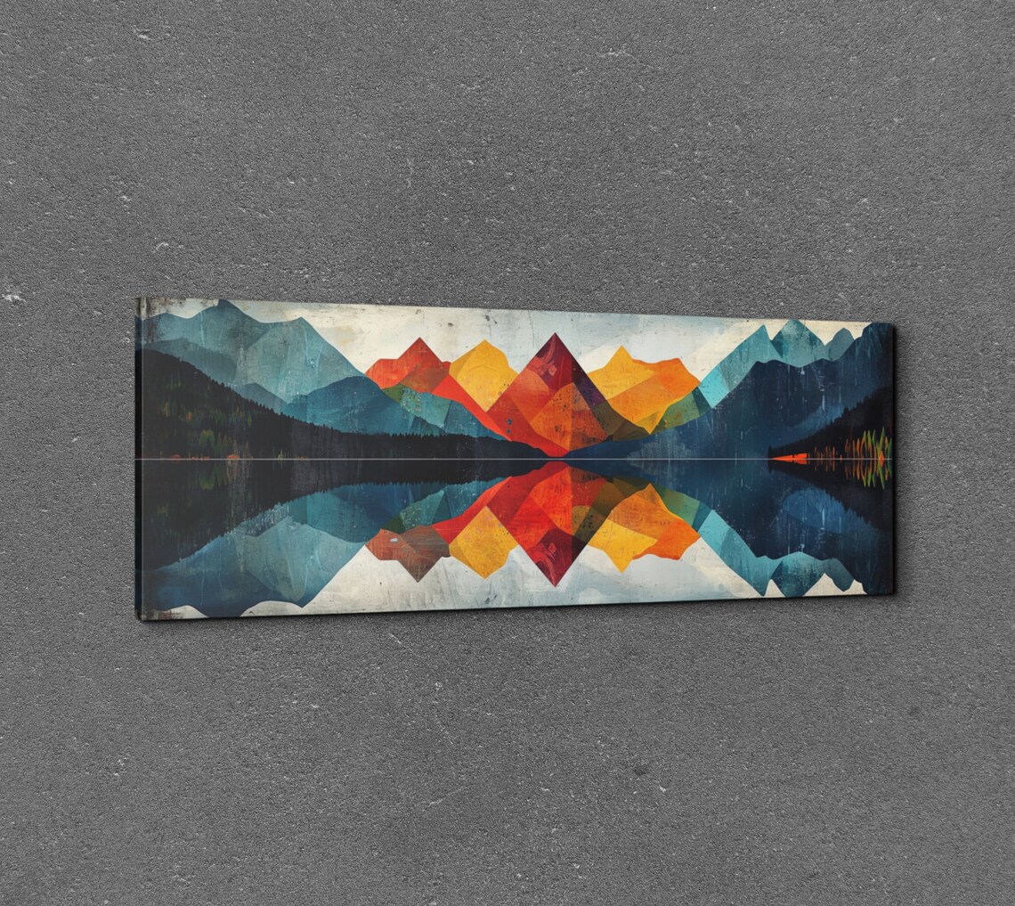 Mid Century Modern Mountain Art Print - Image 3