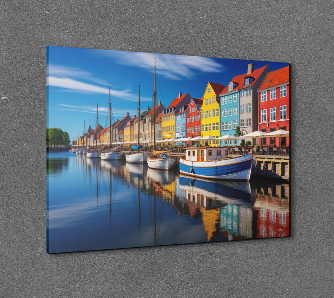 Colorful Nyhavn Harbor Waterfront in Copenhagen with Boats Poster - Image 7