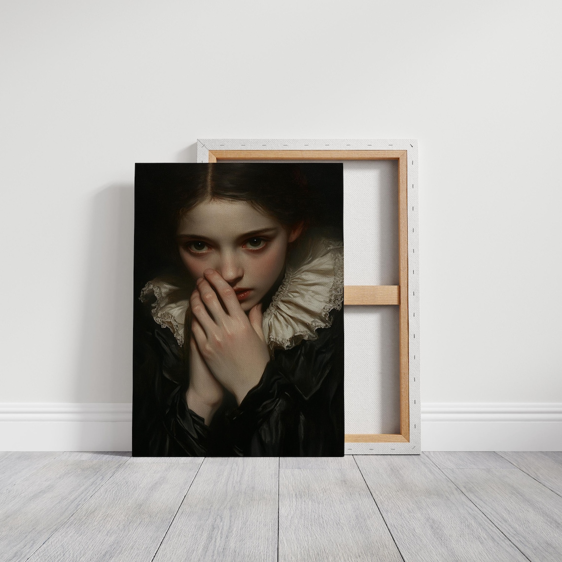 Gothic Portrait Of a Mysterious Woman, Vintage Art Print - Image 5