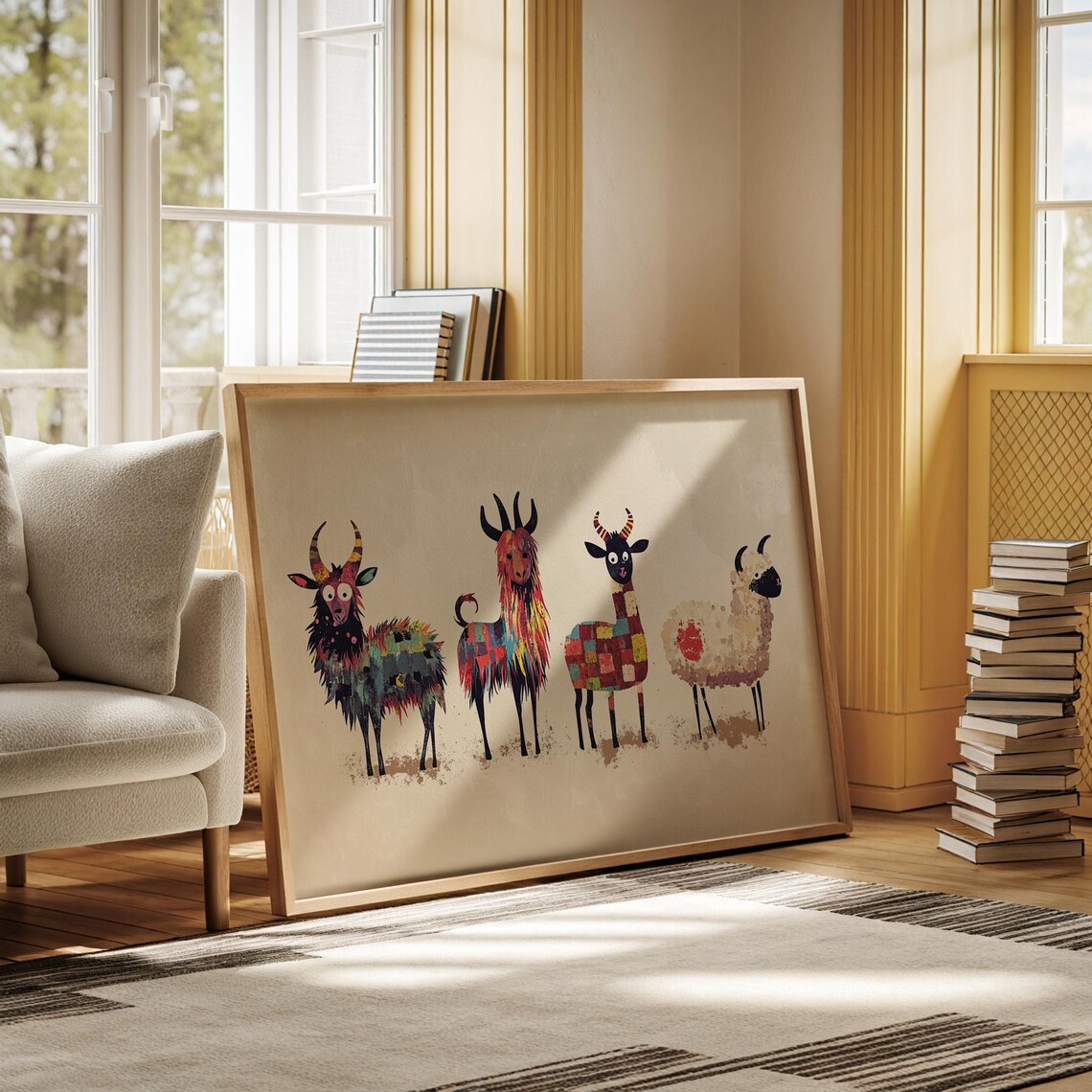 Patchwork Farm Animals, Whimsical Kids Room Decor - Image 5