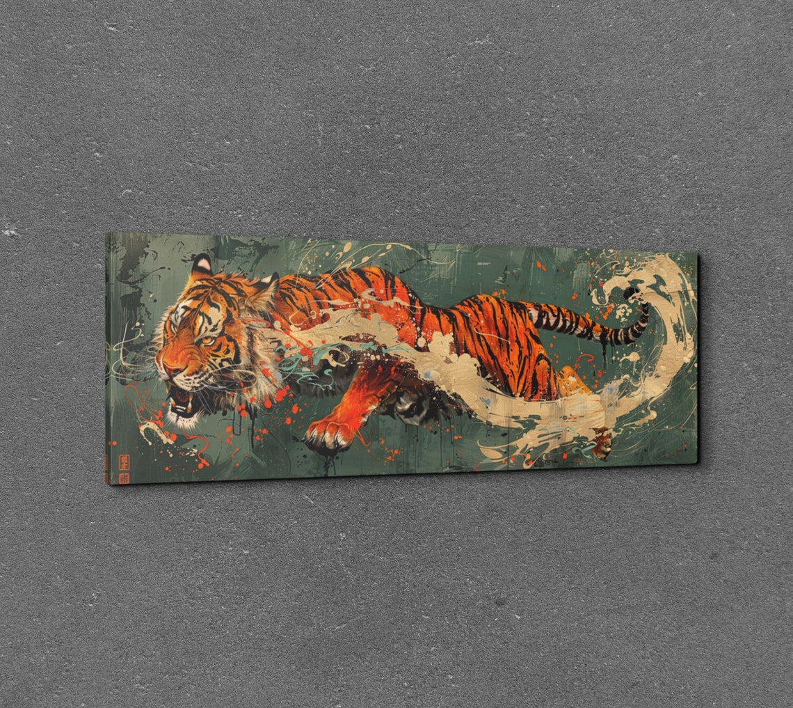 Bengal Tiger Japanese Art Style Poster - Image 3