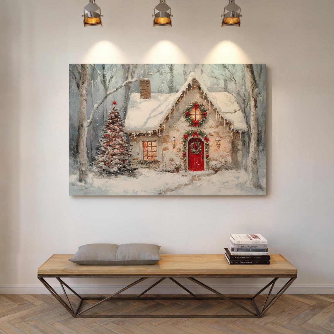 Rustic Ginger Bread House Farmhouse Christmas Decor - Image 5
