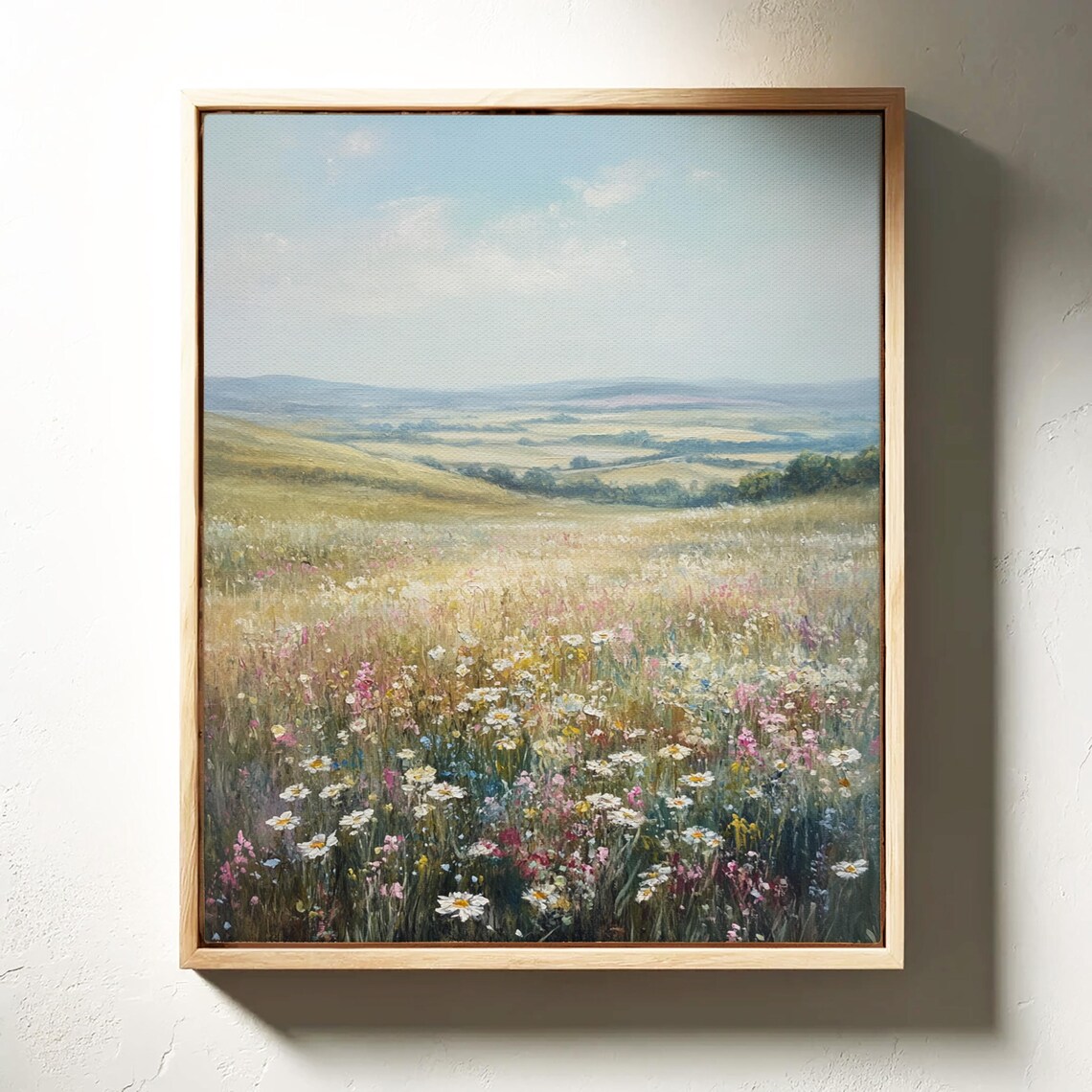 Tranquil Wildflower Meadow Art Print, Pastoral Countryside - Image 4