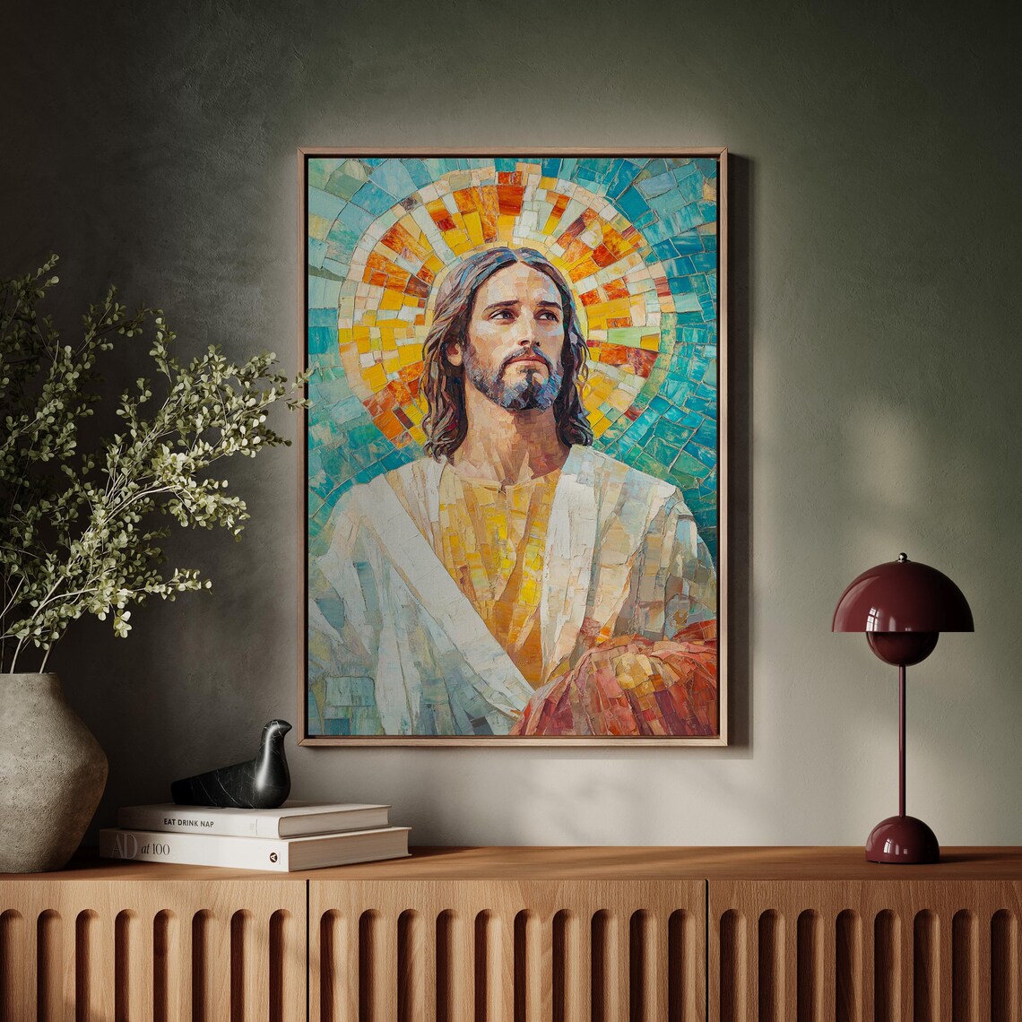 Jesus Mosaic Art, Vibrant Christian Faith Poster - Image 7