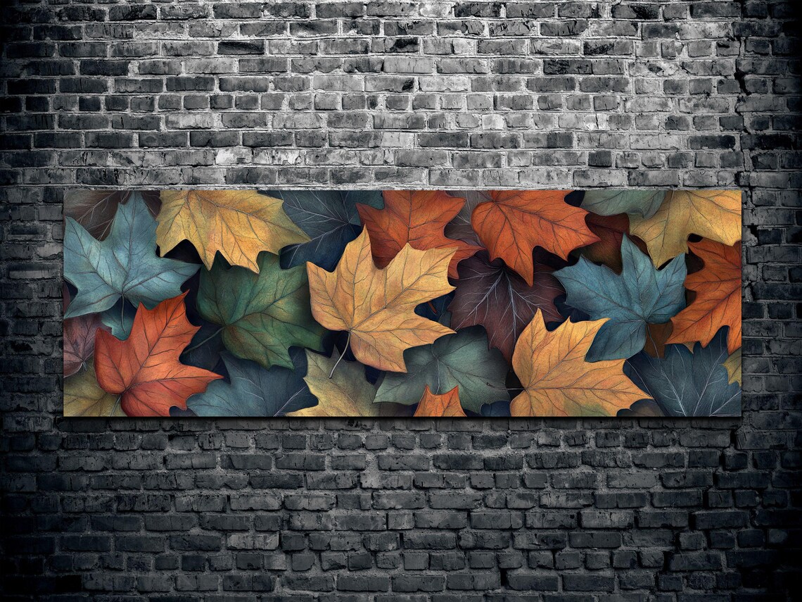 Fall Rustic Leaves Landscape, Halloween Decor Art Print - Image 2