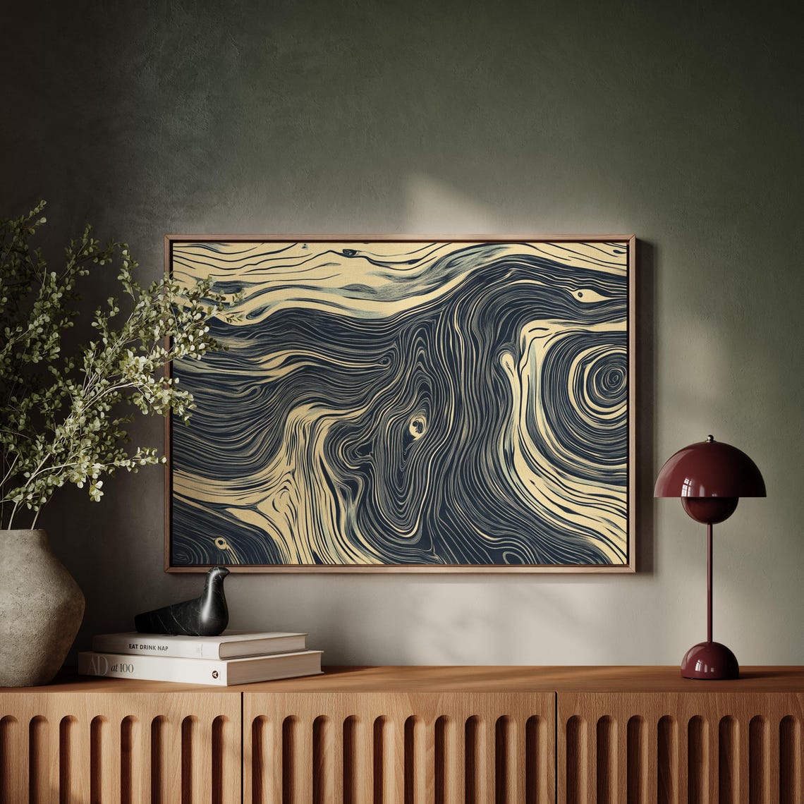 Black Gold Marble Woodgrain Abstract Swirl Luxury Art Poster - Image 4