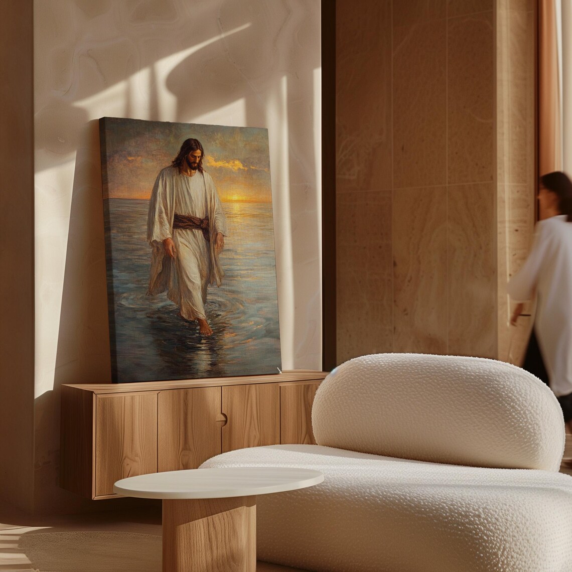 Jesus Walking On Water, Serene Christian Decor - Image 7