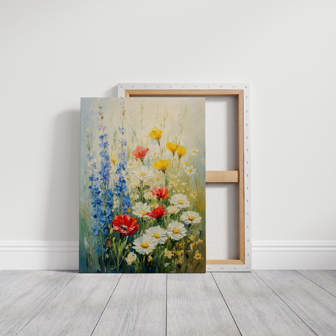 Wildflower Meadow Art Print, Rustic Nature - Image 3