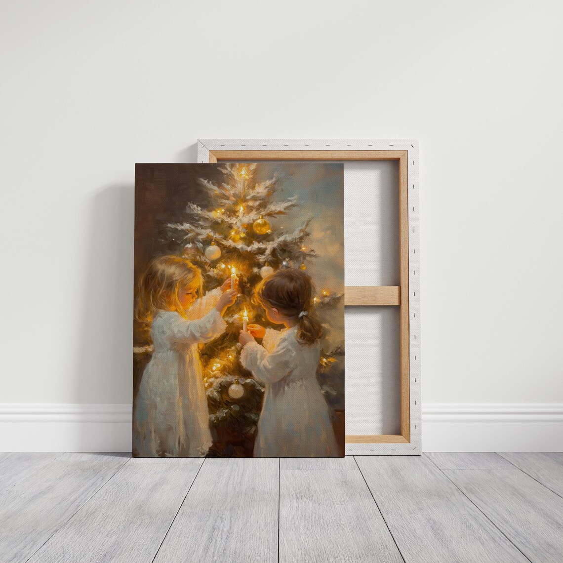 Vintage Christmas Setting, Farmhouse Mantle Decor - Image 6