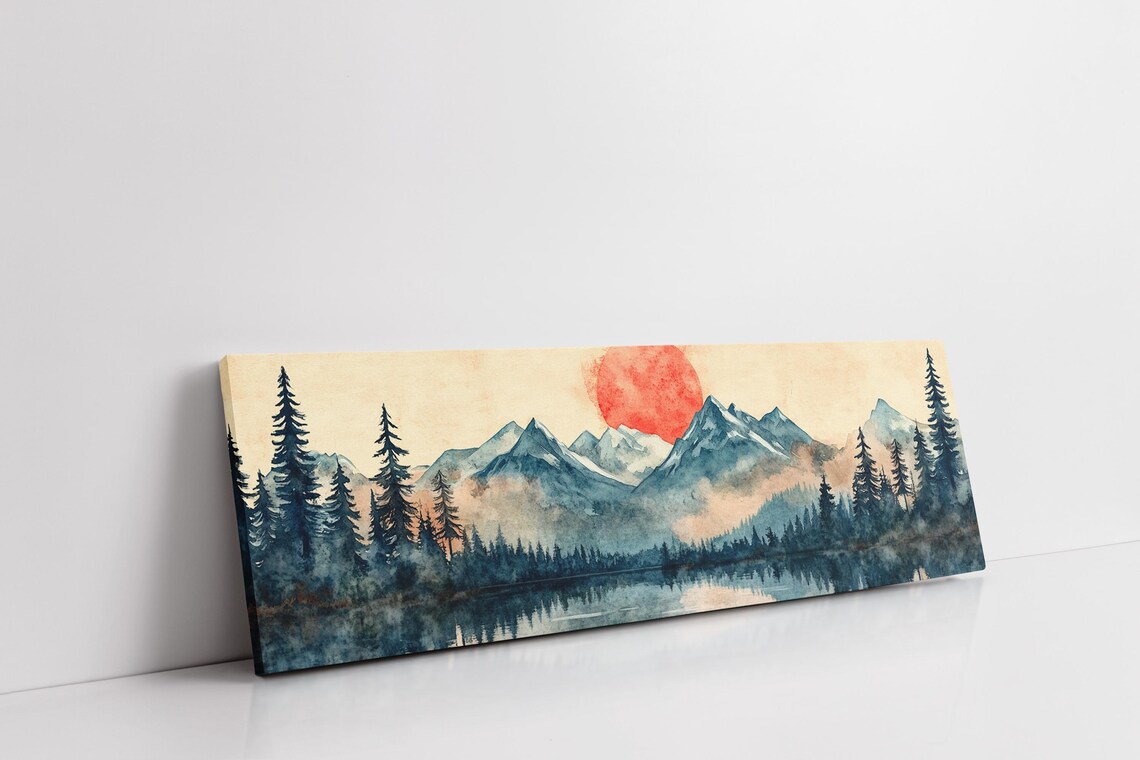 Mount Bear Watercolor Mountain Landscape, Nature Decor - Image 7