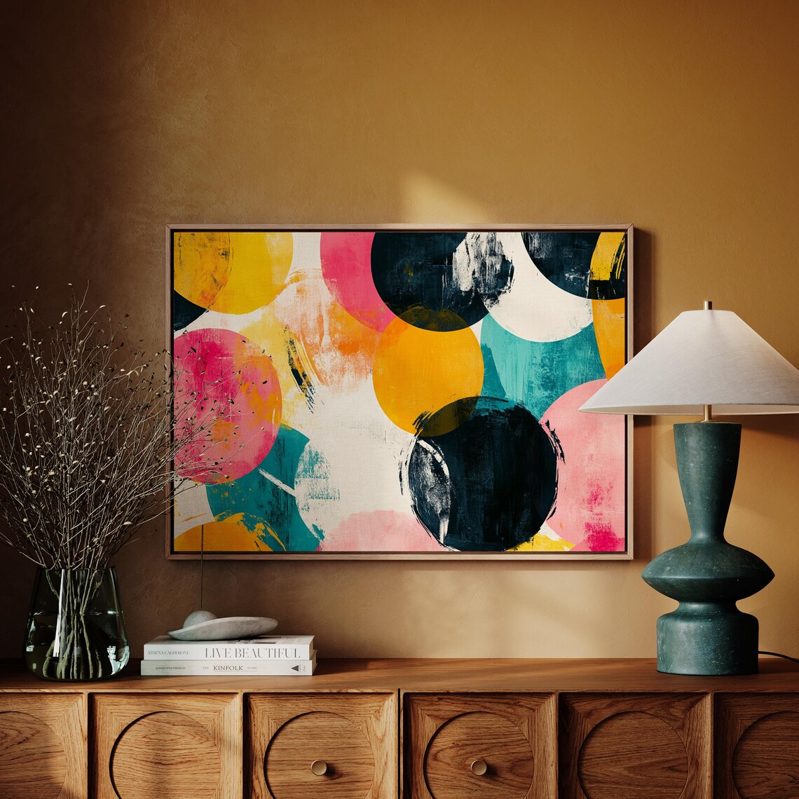 Colorful Abstract Circle Art, Modern Geometric - Image 4