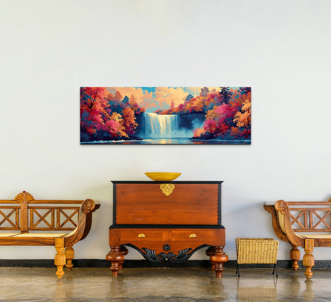 Panoramic Waterfall Art Print, Nature Landscape - Image 5