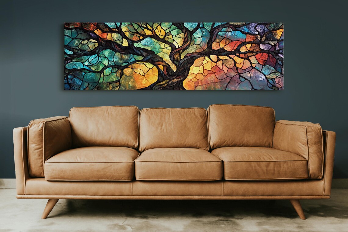 Stained Glass Tree Of Life Art Print, Rainbow Abstract - Image 5