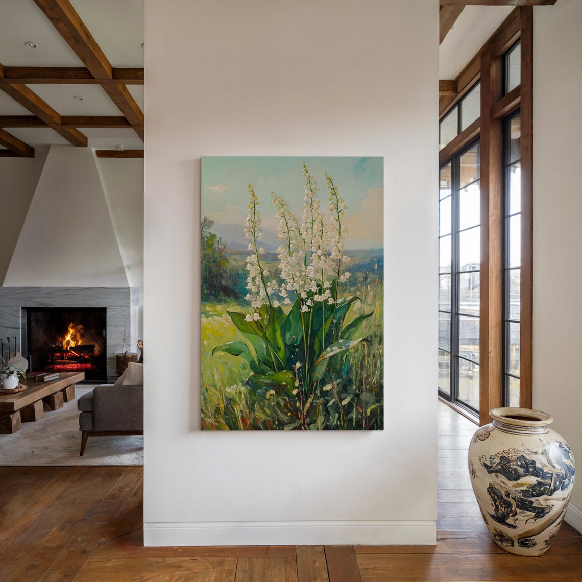 White Lily Of The Valley Blossoms In Sunny Garden Field Floral Poster - Image 5