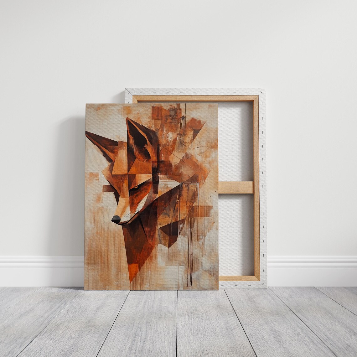 Geometric Fox Art Print, Abstract Animal Design - Image 3