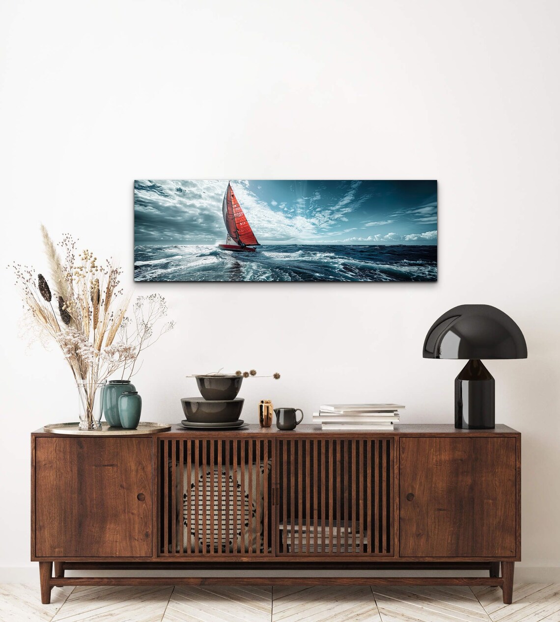 Sailing Colorful Sailboat Painting, Coastal Nautical - Image 7