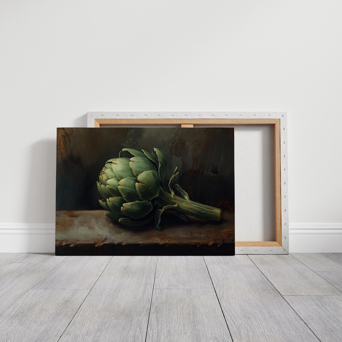 Vintage Artichoke Still Life, Rustic Kitchen Art Print - Image 3