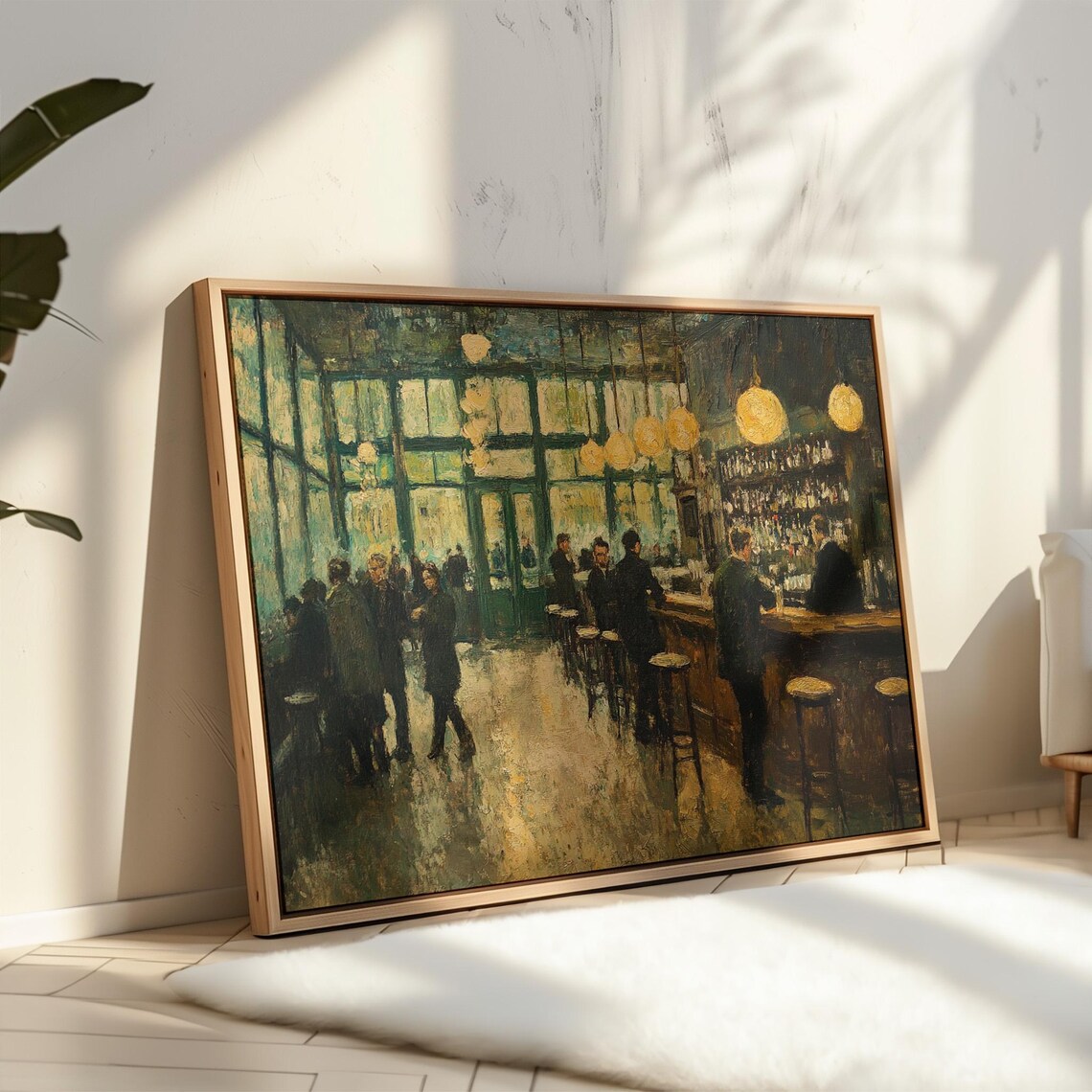 Vintage Bar Scene Art Print, Retro Decor - Image 6