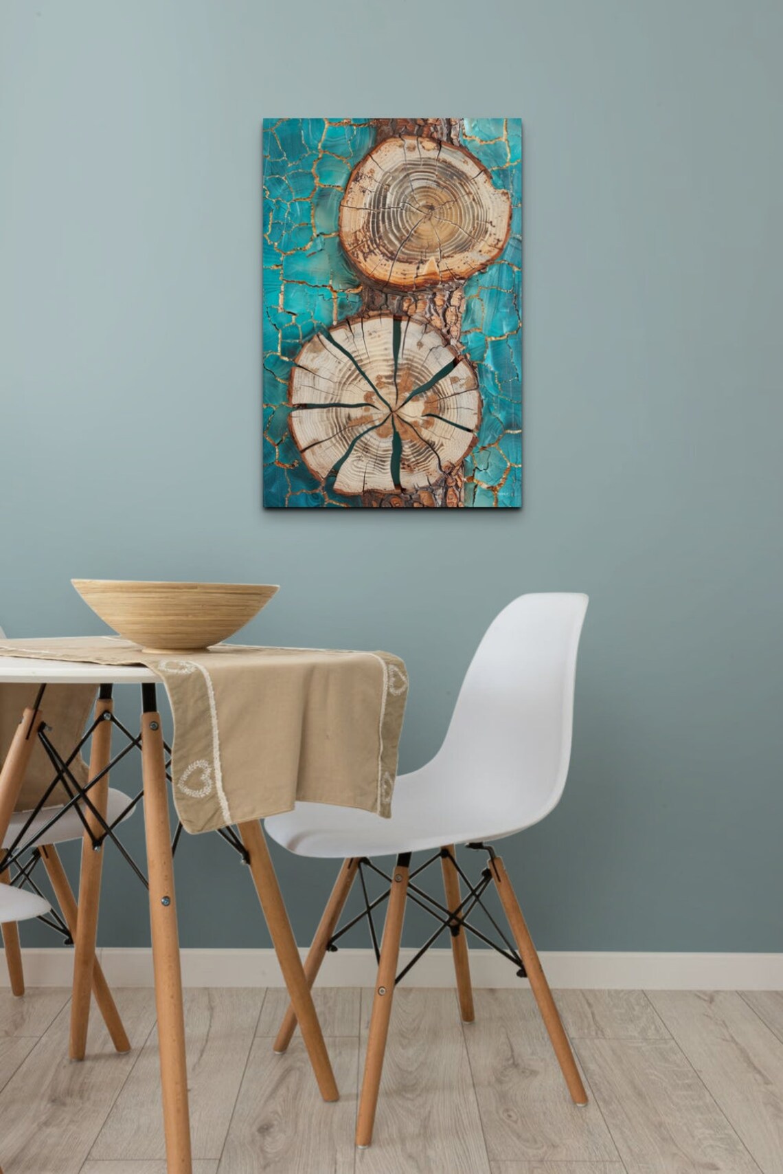 Abstract Tree Ring Nordic Natural Art Print - Image 6