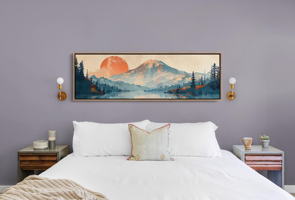 Mount Rainier Mid-Century Modern Art Print - Image 4