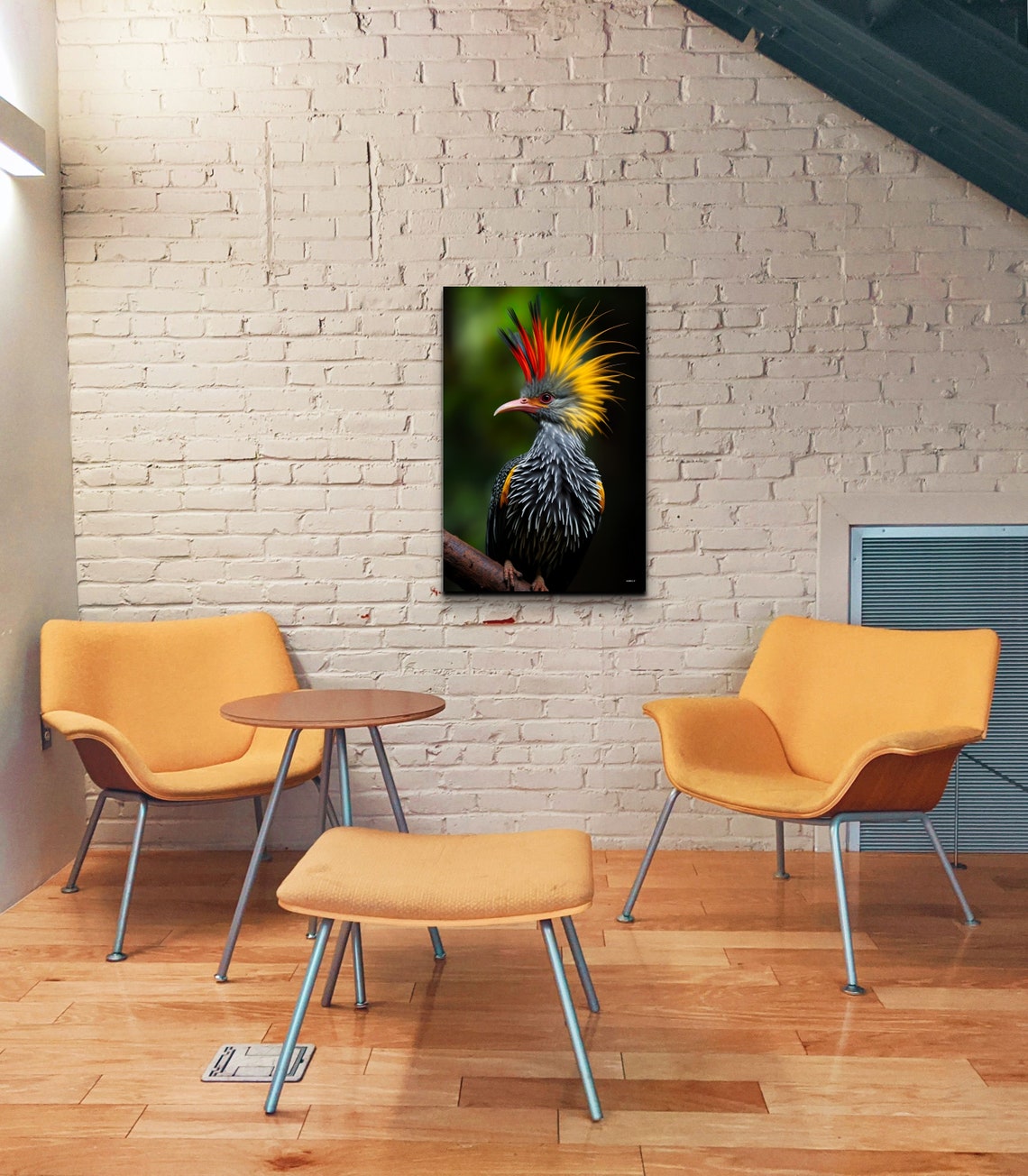 Exotic Crested Bird Colorful Plumage Tropical Wildlife Art Poster - Image 7