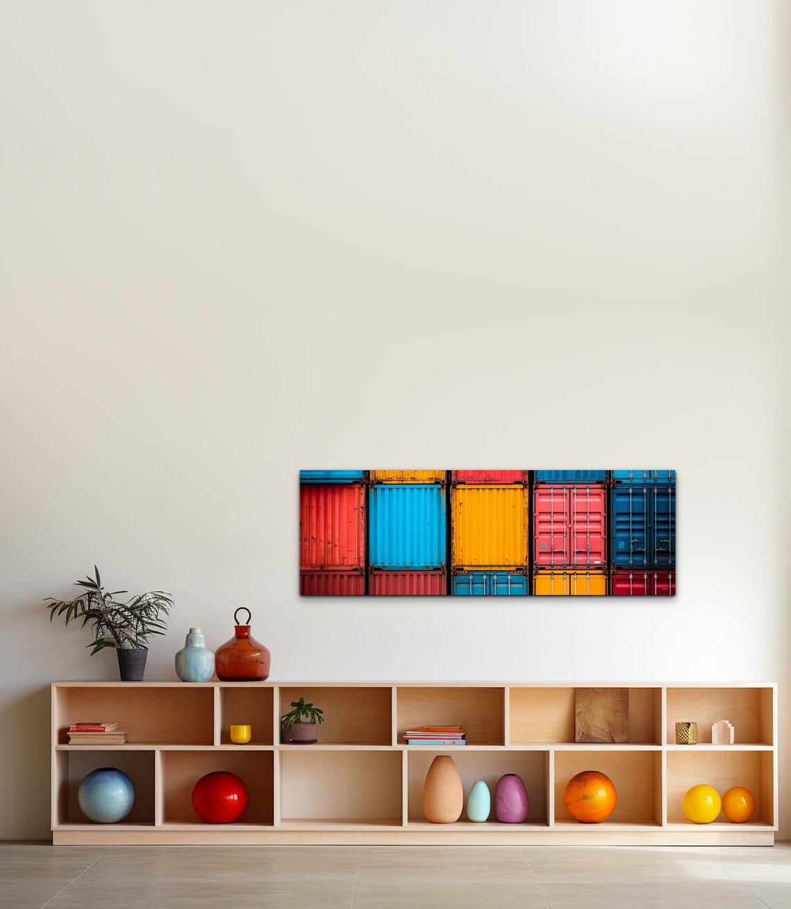 Container Warehouse Shipping Art Print, Panoramic - Image 3