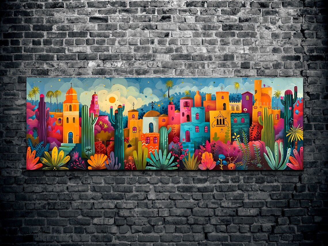Los Angeles Watercolor Art Print, Southwestern Cactus - Image 2
