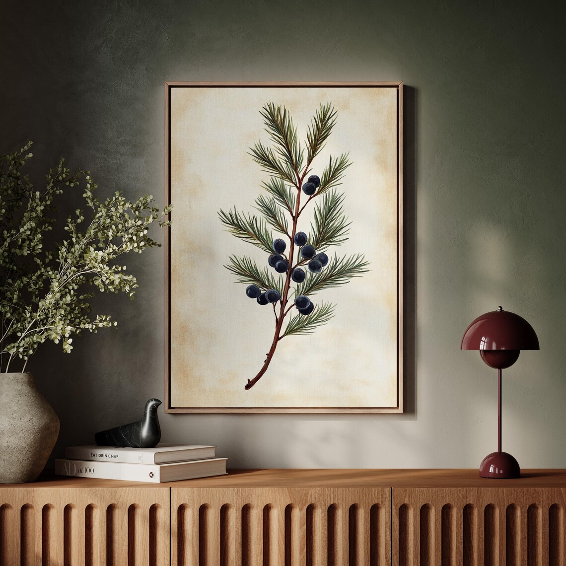 Juniper Berry Botanical Art, Vintage Farmhouse Decor - Image 5